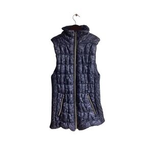 Workshop Republic Clothing Womens Puffer Vest Quilted Zip Up Mock Neck Size M